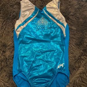 Gymnastics and dance leotard. Blue and sliver GK leotard